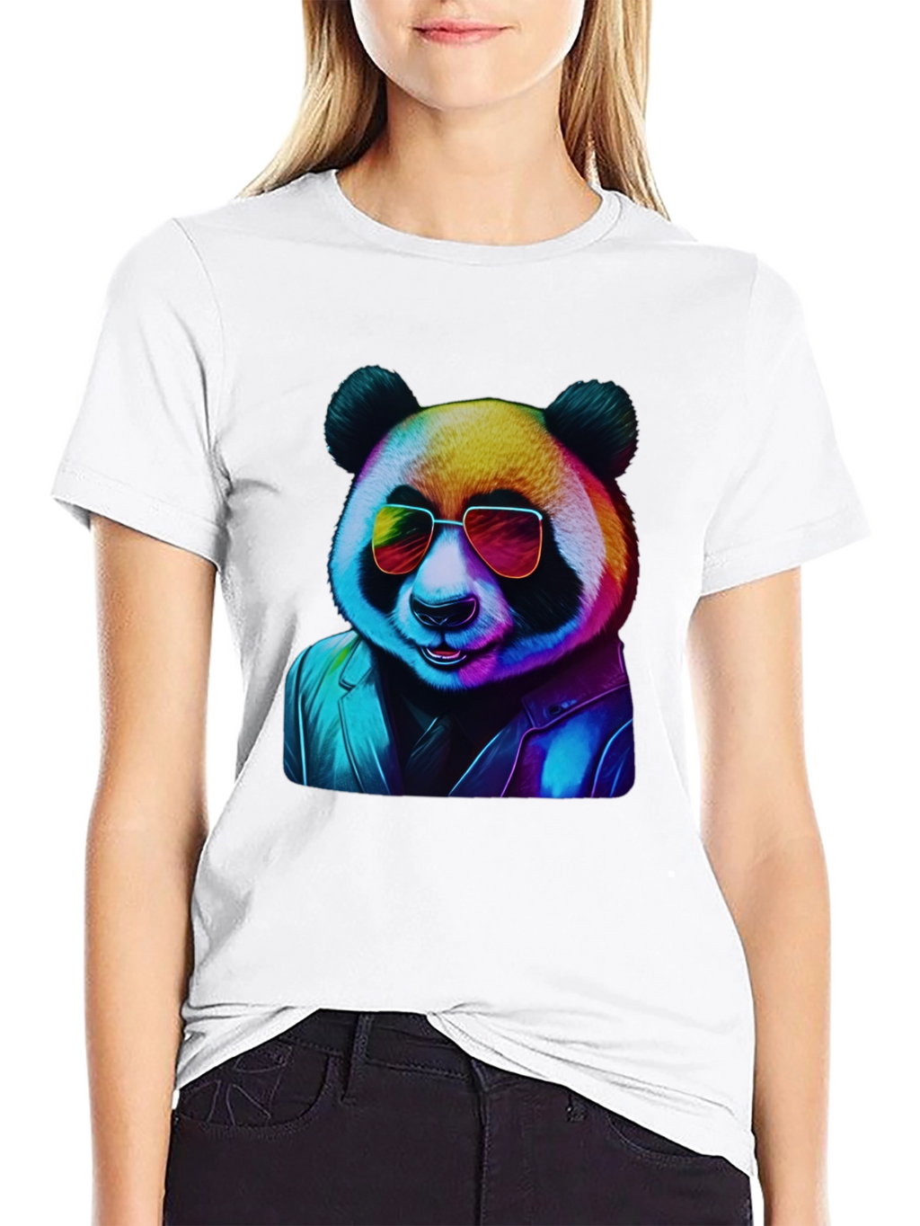 Cool Panda Graphic Tee - Black T-Shirt