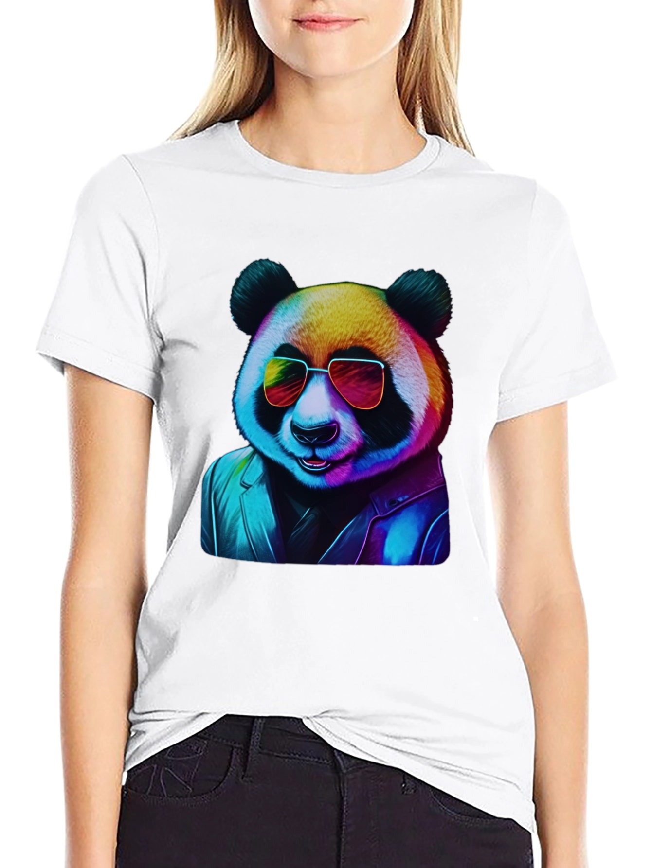 Cool Panda Graphic Tee - Black T-Shirt