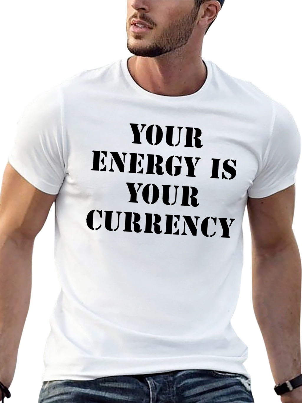 Energy Currency Black Graphic Tee
