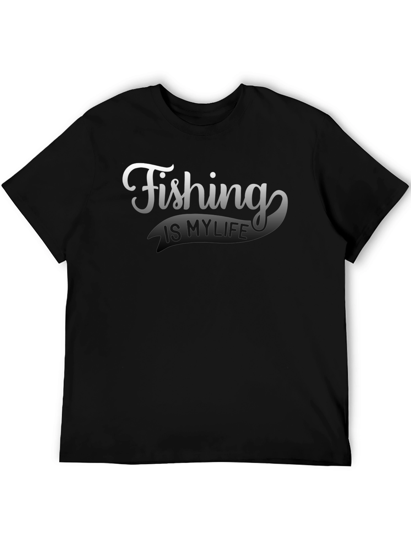 Fishing Is My Life - Mens Black T-Shirt