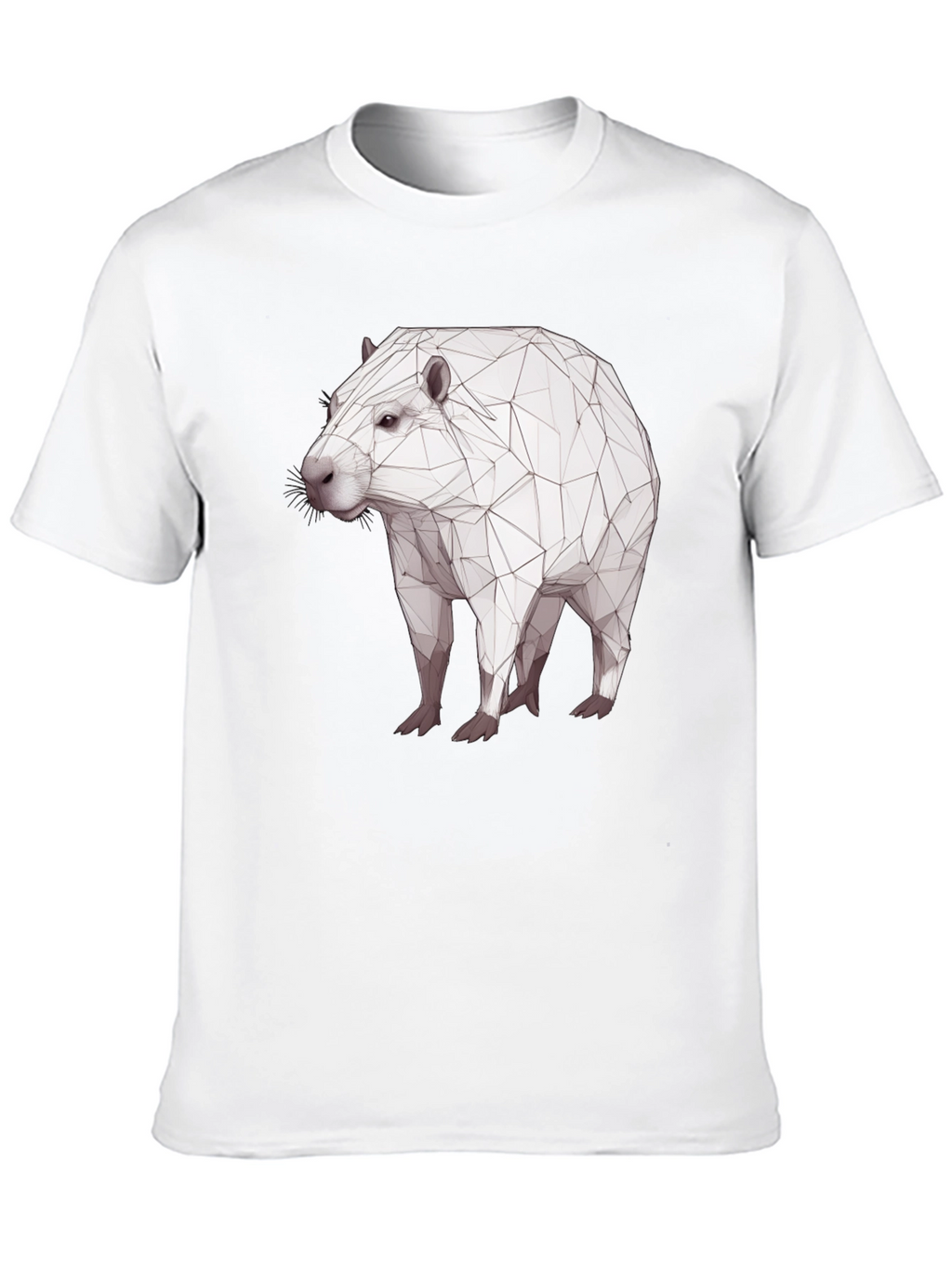Geometric Capybara Black T-Shirt