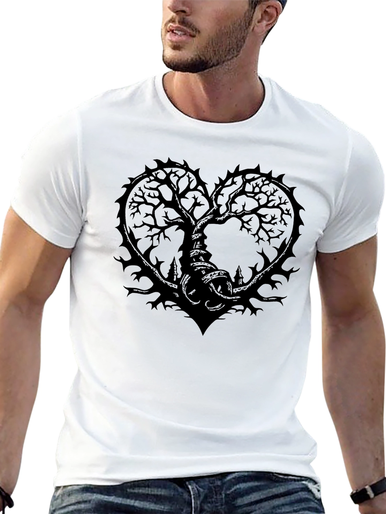 Dark Heart Tree Black T-Shirt