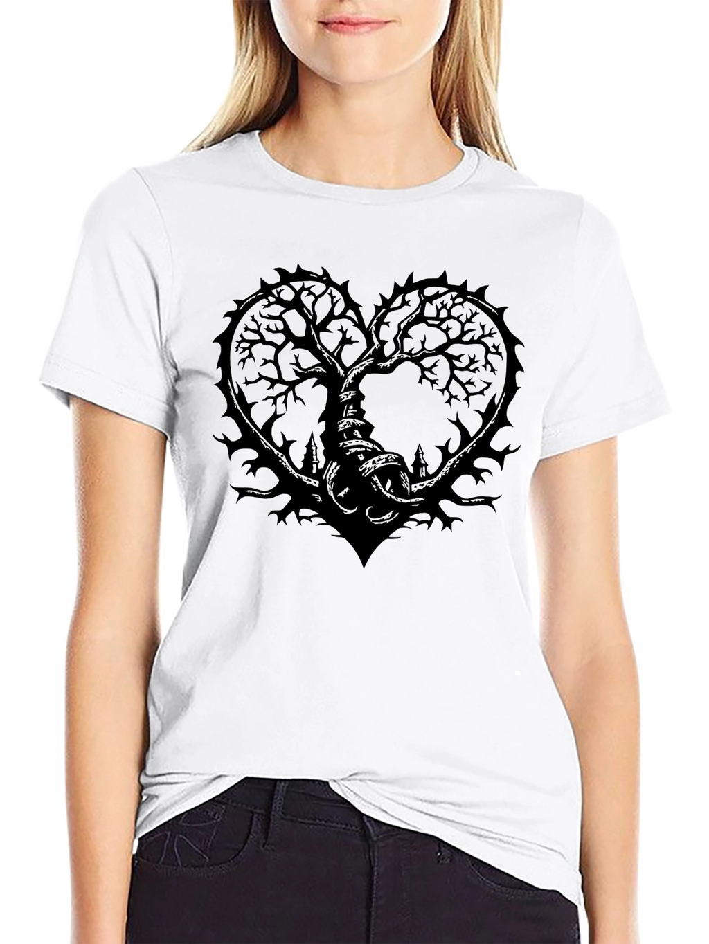 Dark Heart Tree Black T-Shirt
