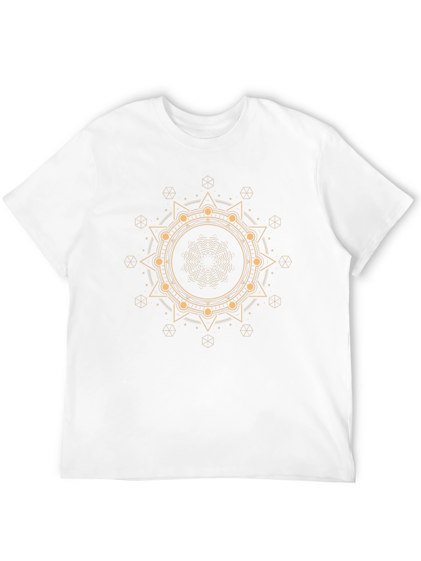 Geometric Mandala Graphic Black T-Shirt