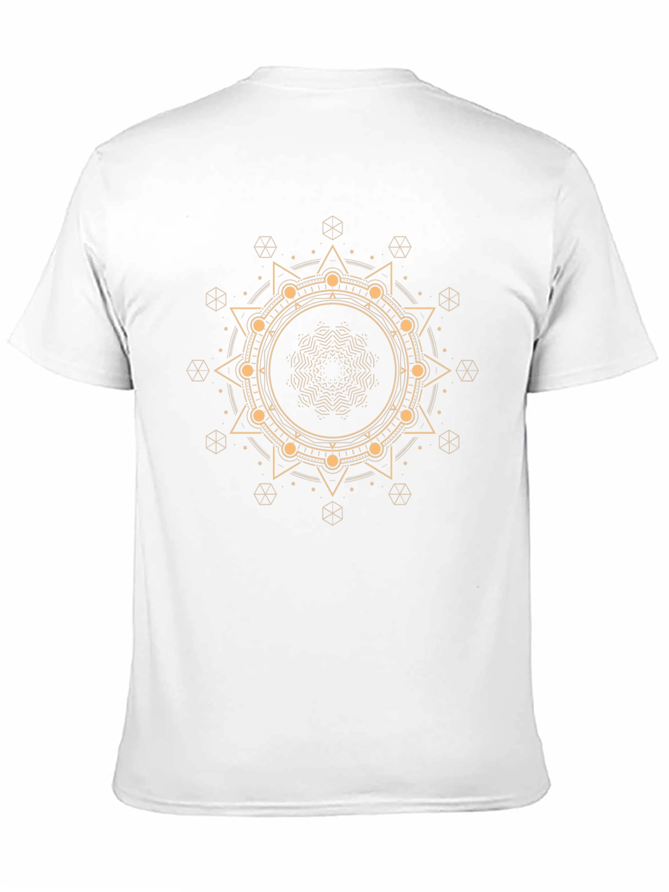 Geometric Mandala Graphic Black T-Shirt