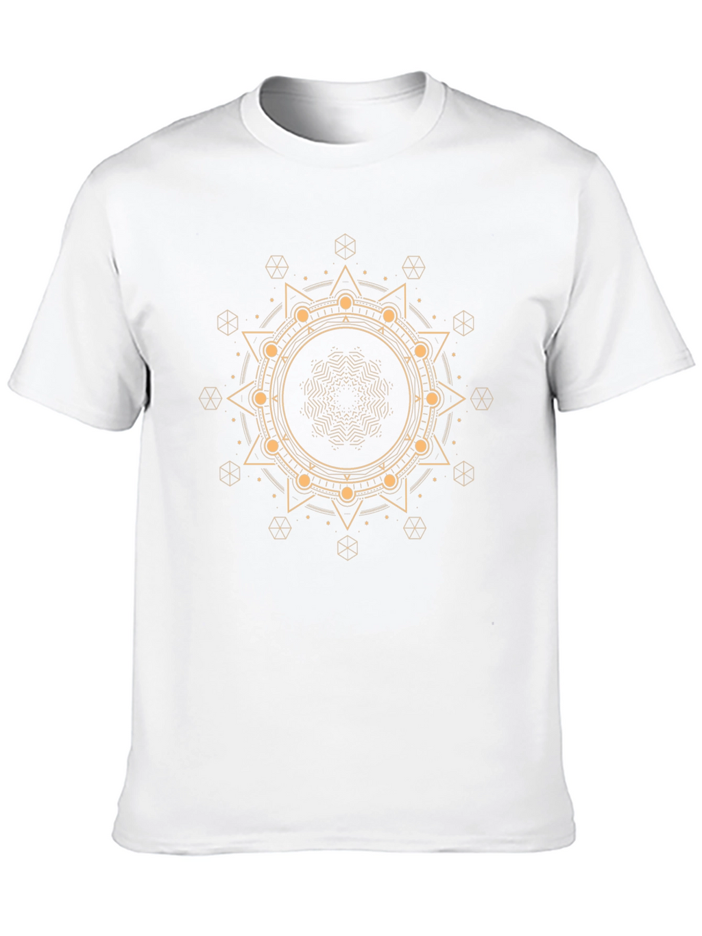 Geometric Mandala Graphic Black T-Shirt