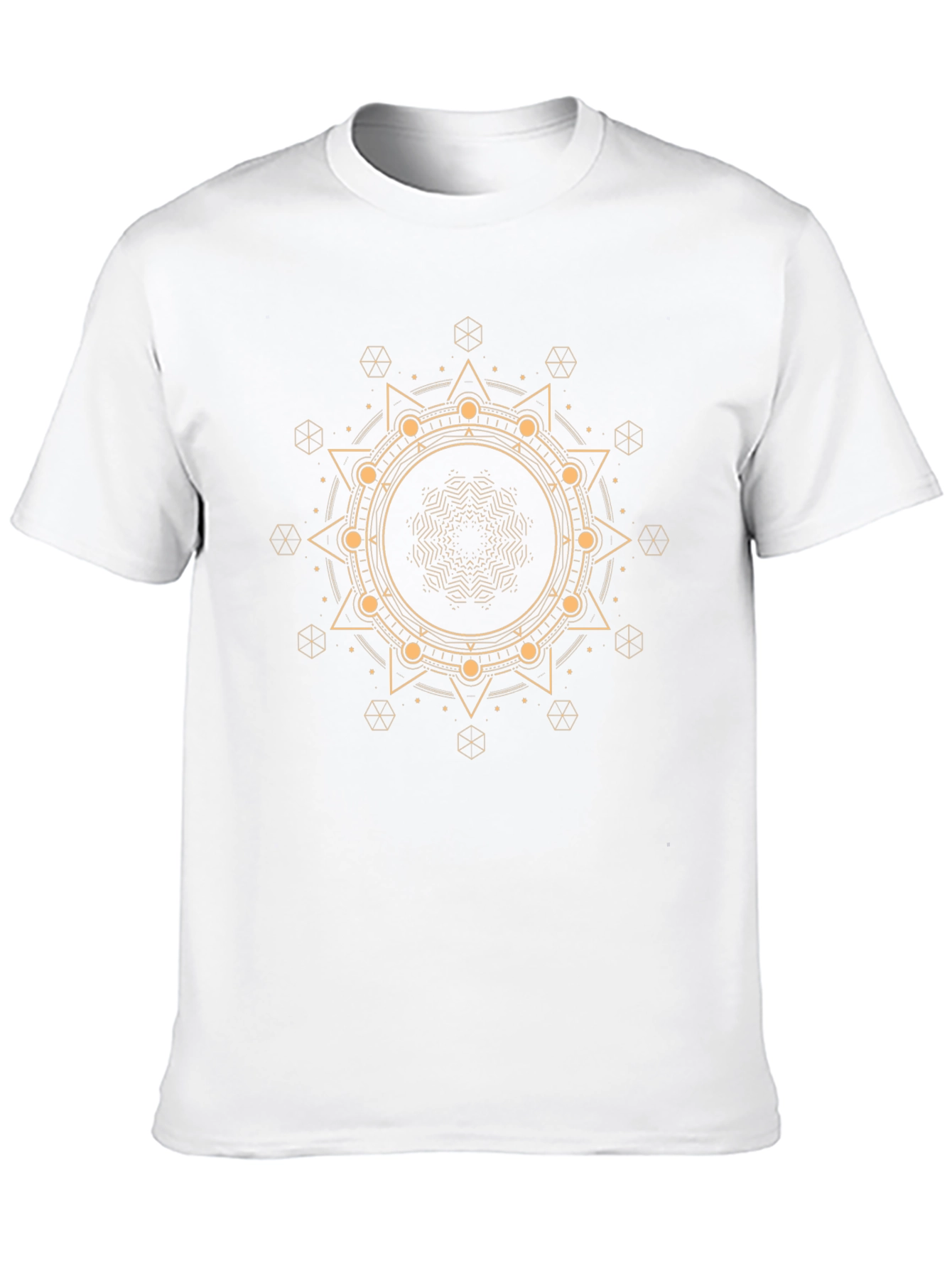 Geometric Mandala Graphic Black T-Shirt