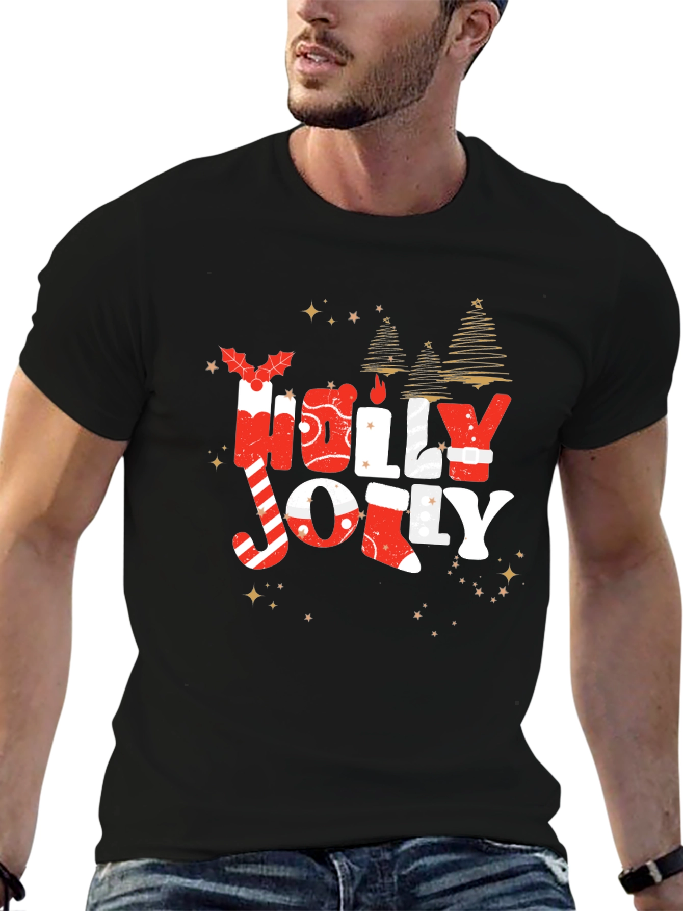 Festive Holly Jolly Christmas T-Shirt