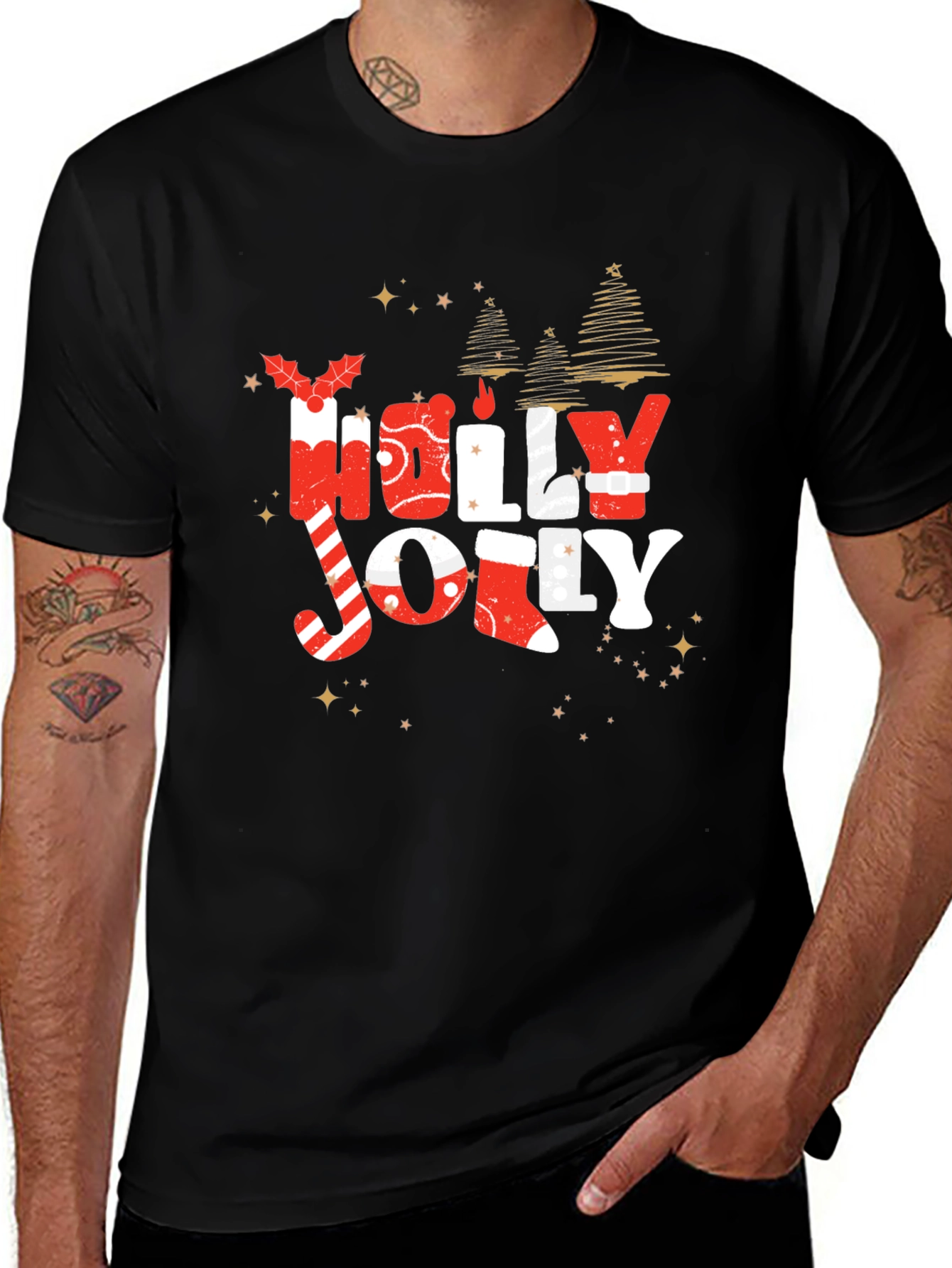 Festive Holly Jolly Christmas T-Shirt