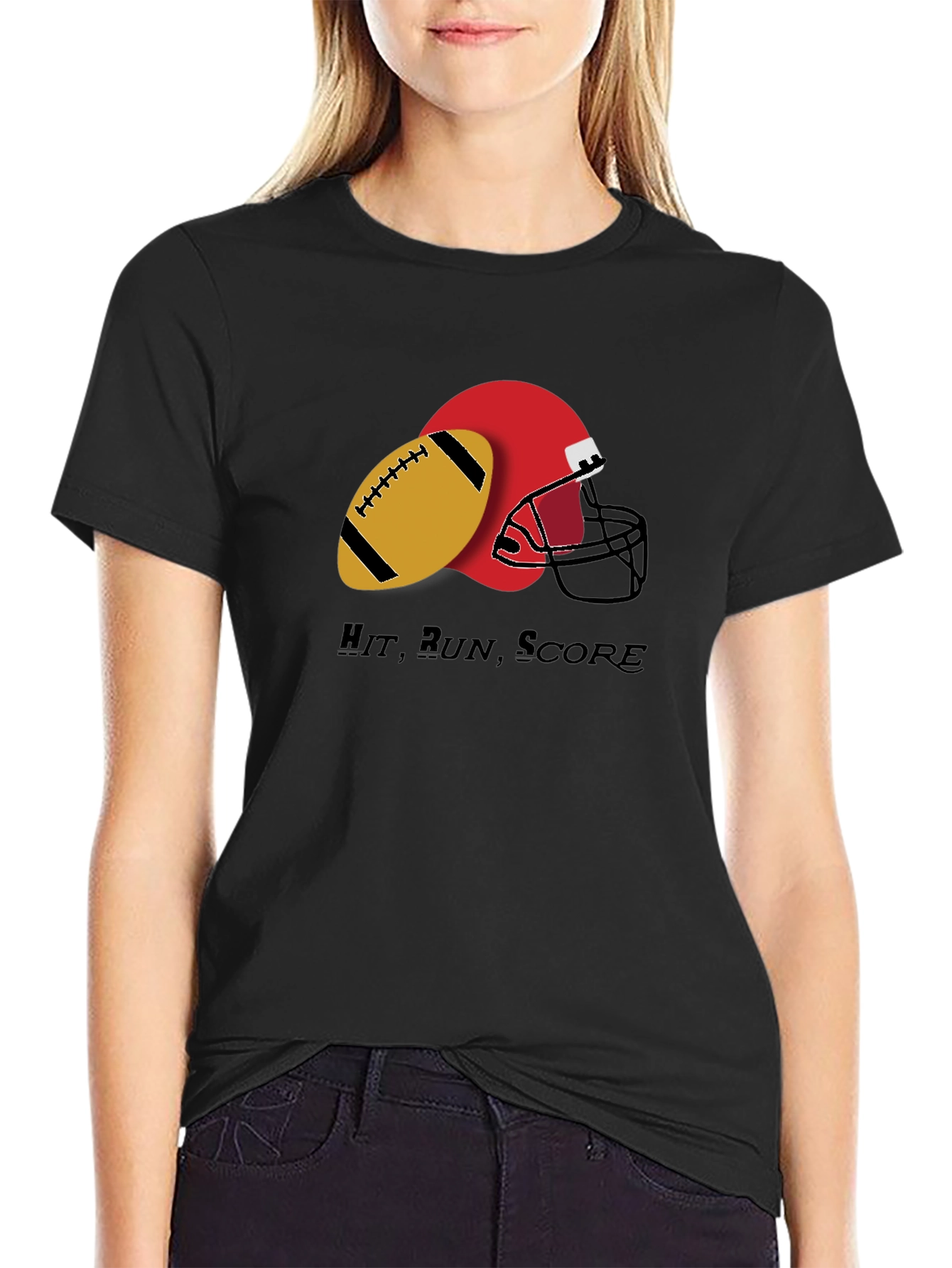 Hit Run Score T-Shirt - Football Graphic Tee