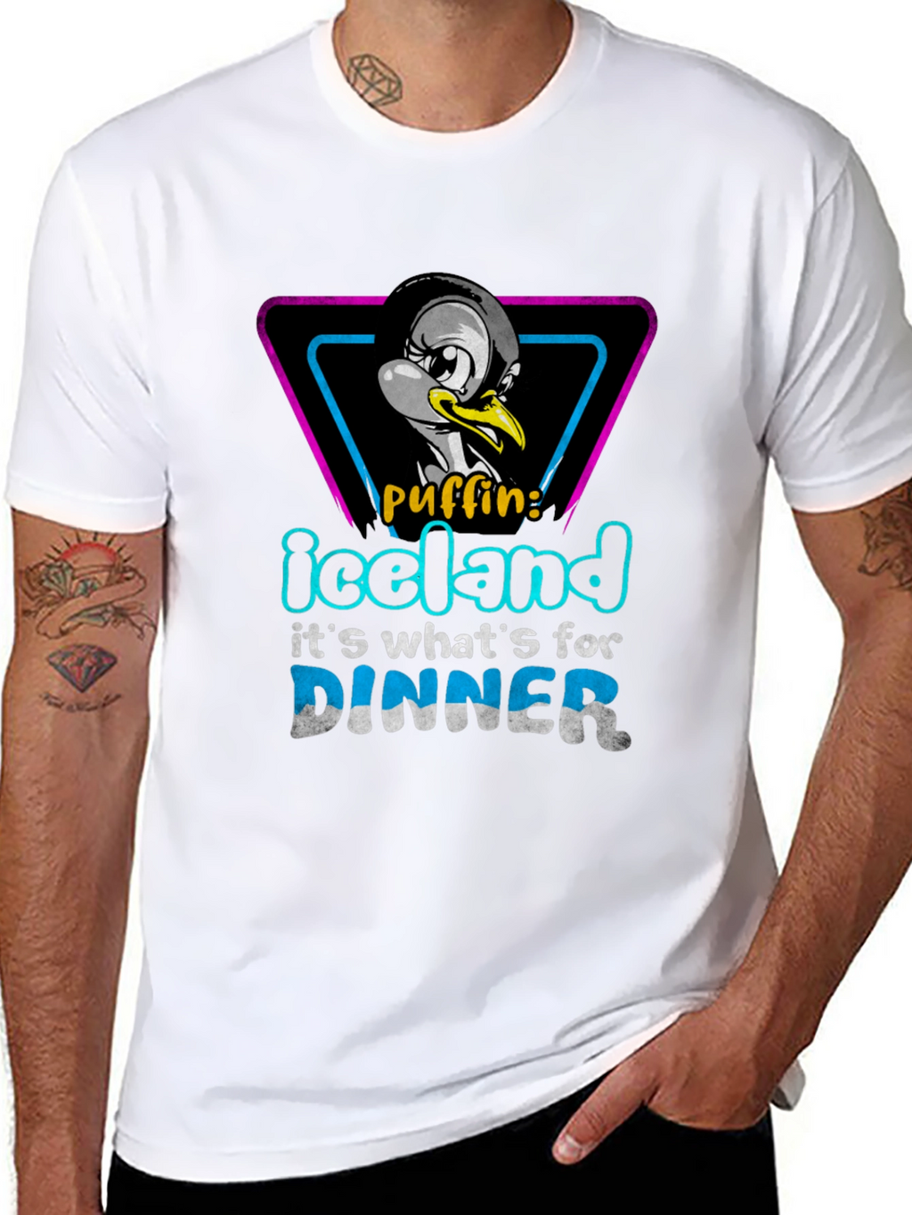 Iceland Puffin Dinner T-Shirt