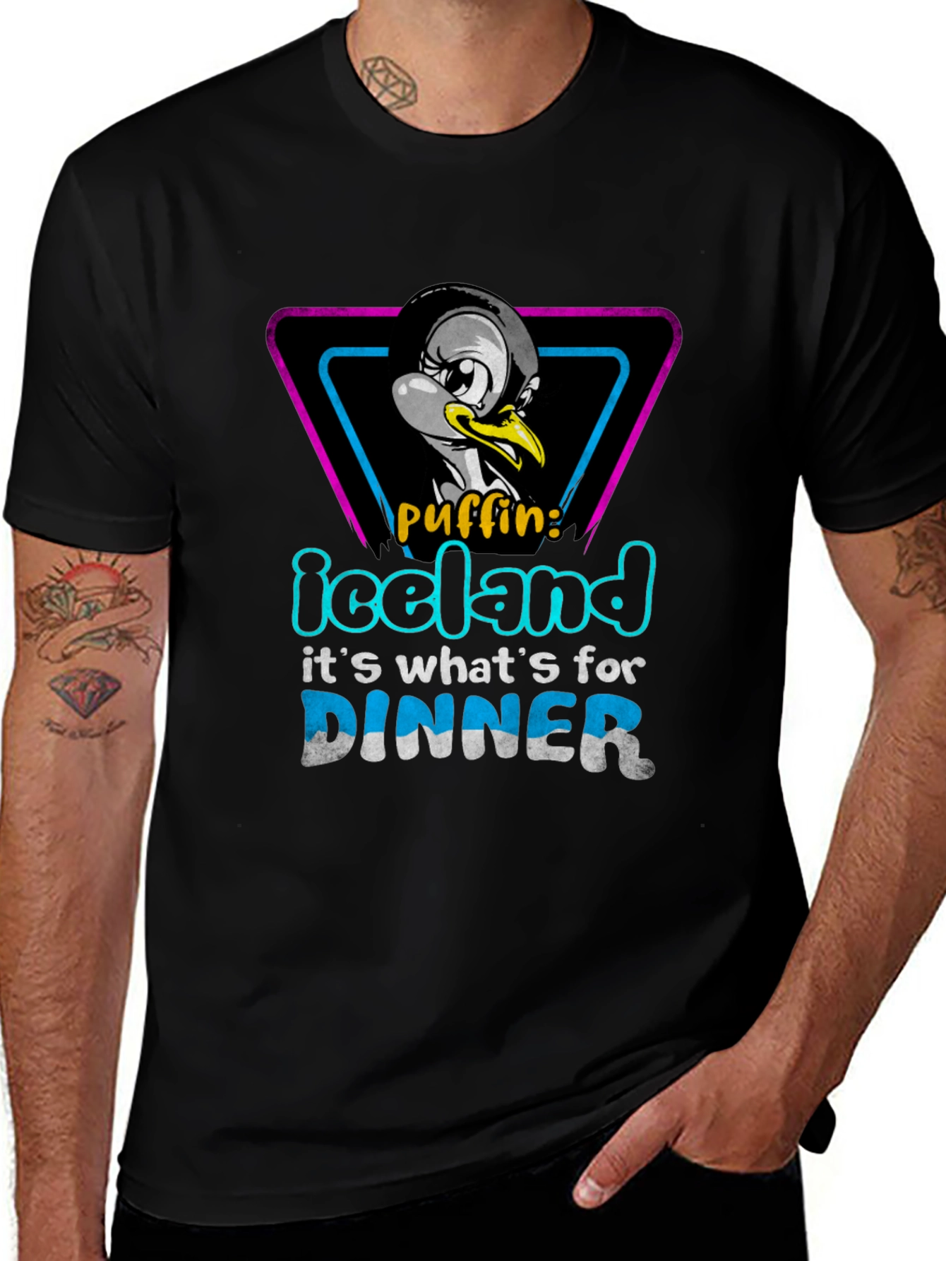 Iceland Puffin Dinner T-Shirt