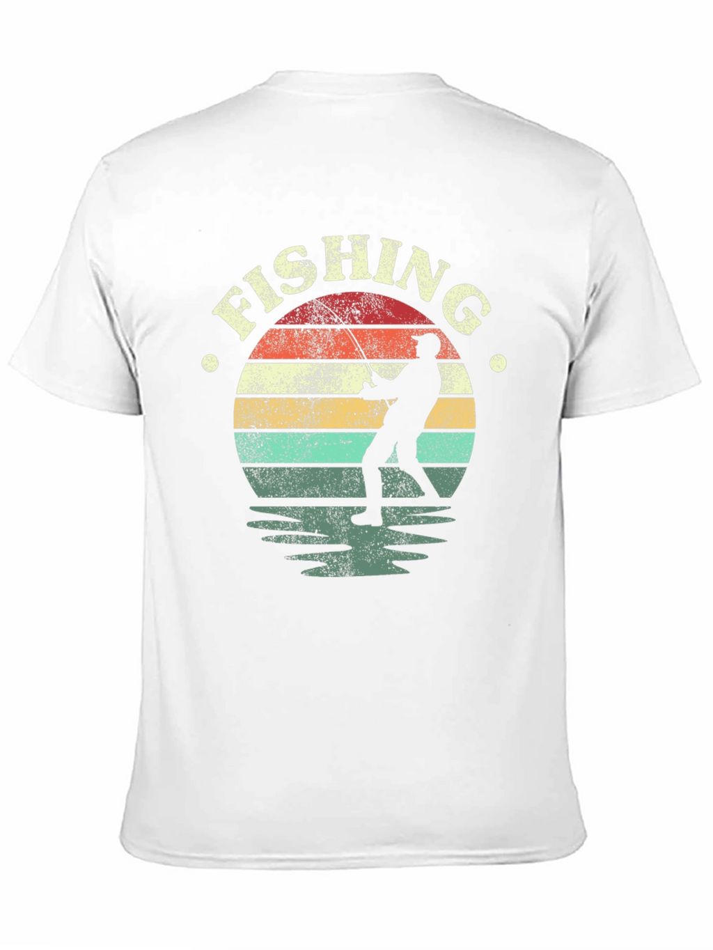 Fishing Sunset Graphic T-Shirt - Black