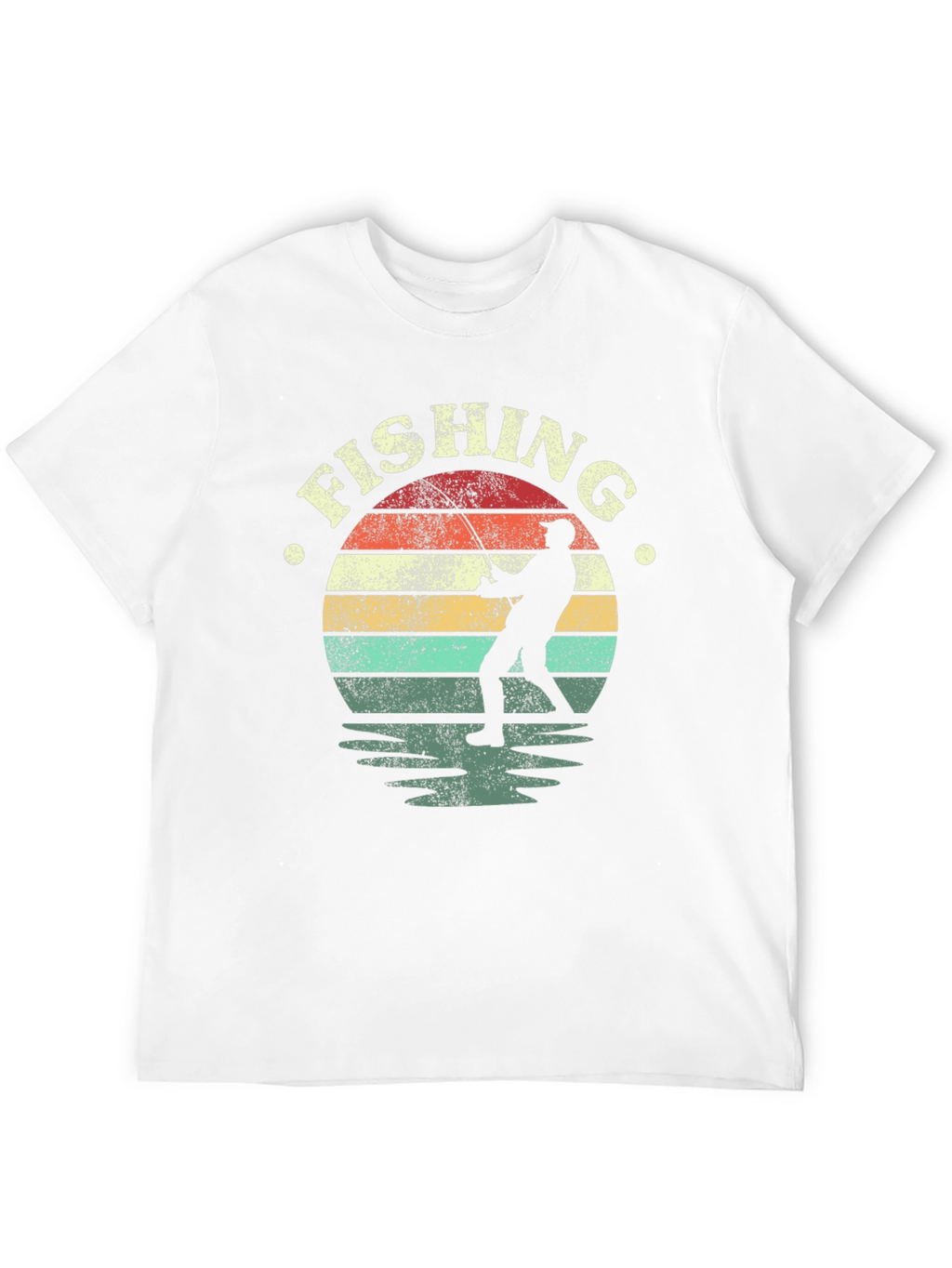 Fishing Sunset Graphic T-Shirt - Black