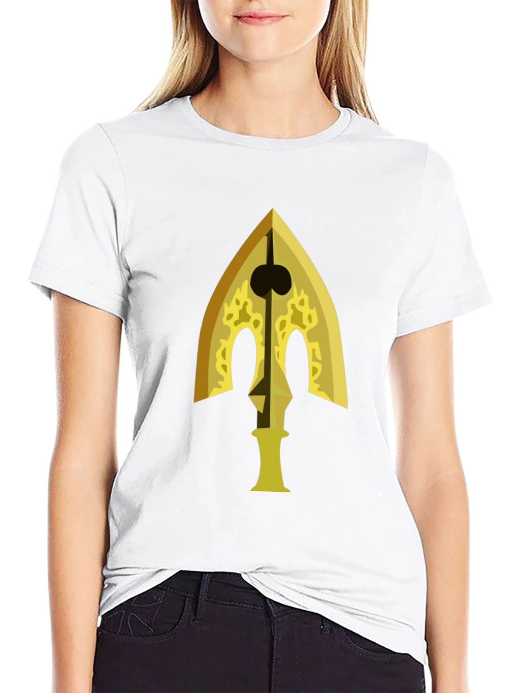 Gold Arrow Graphic Black T-Shirt