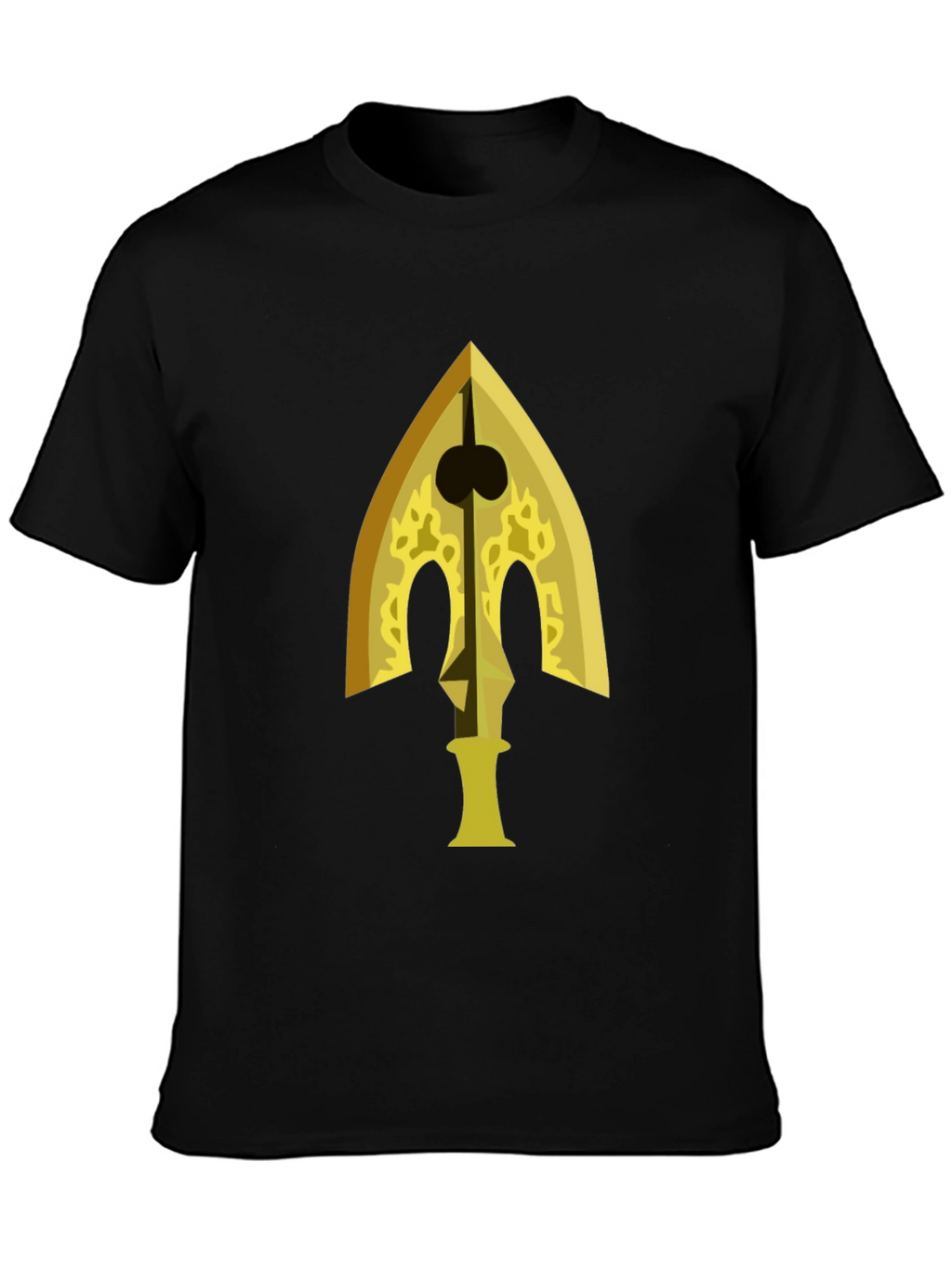 Gold Arrow Graphic Black T-Shirt