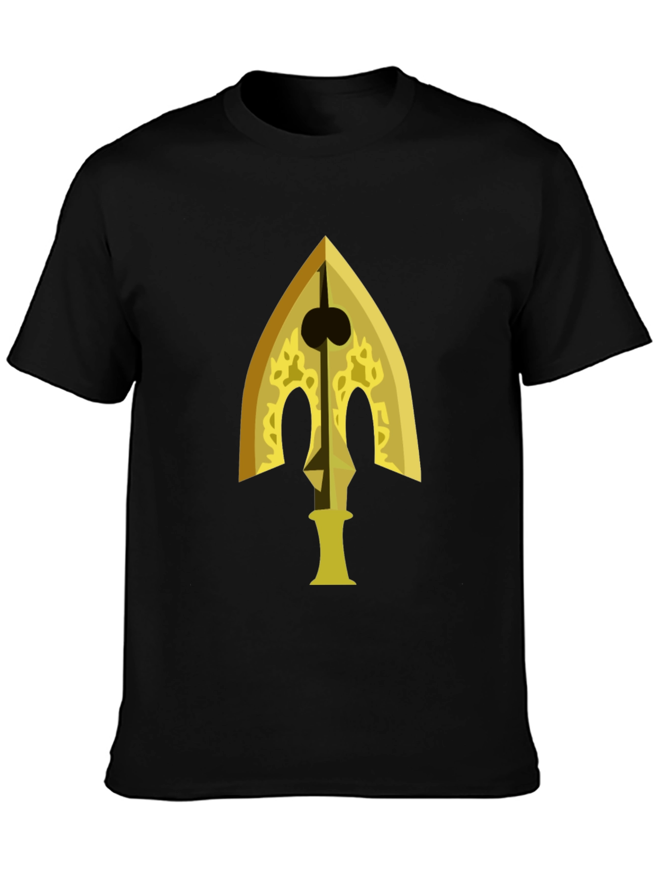 Gold Arrow Graphic Black T-Shirt