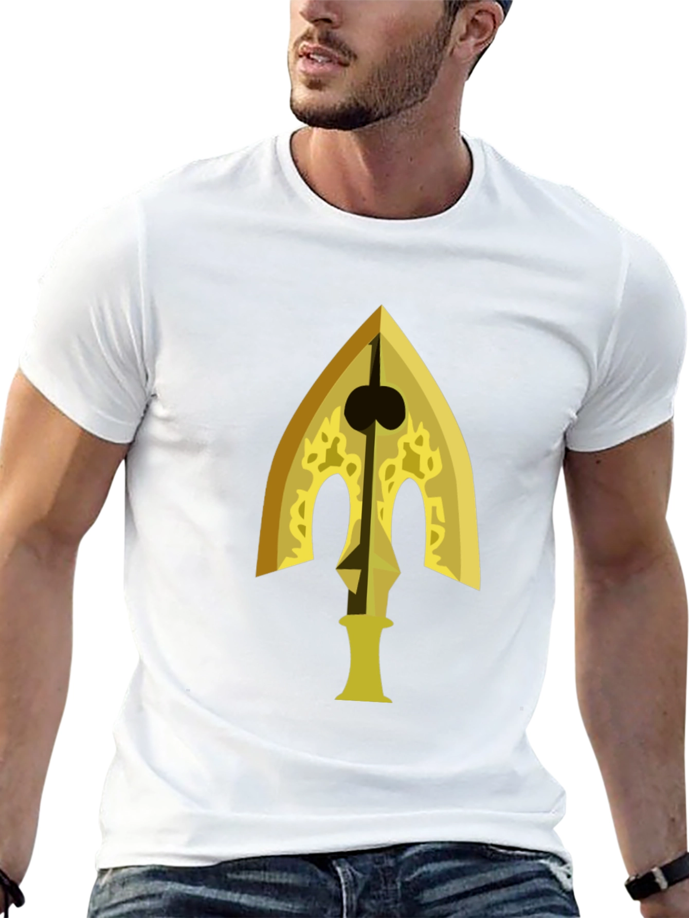 Gold Arrow Graphic Black T-Shirt