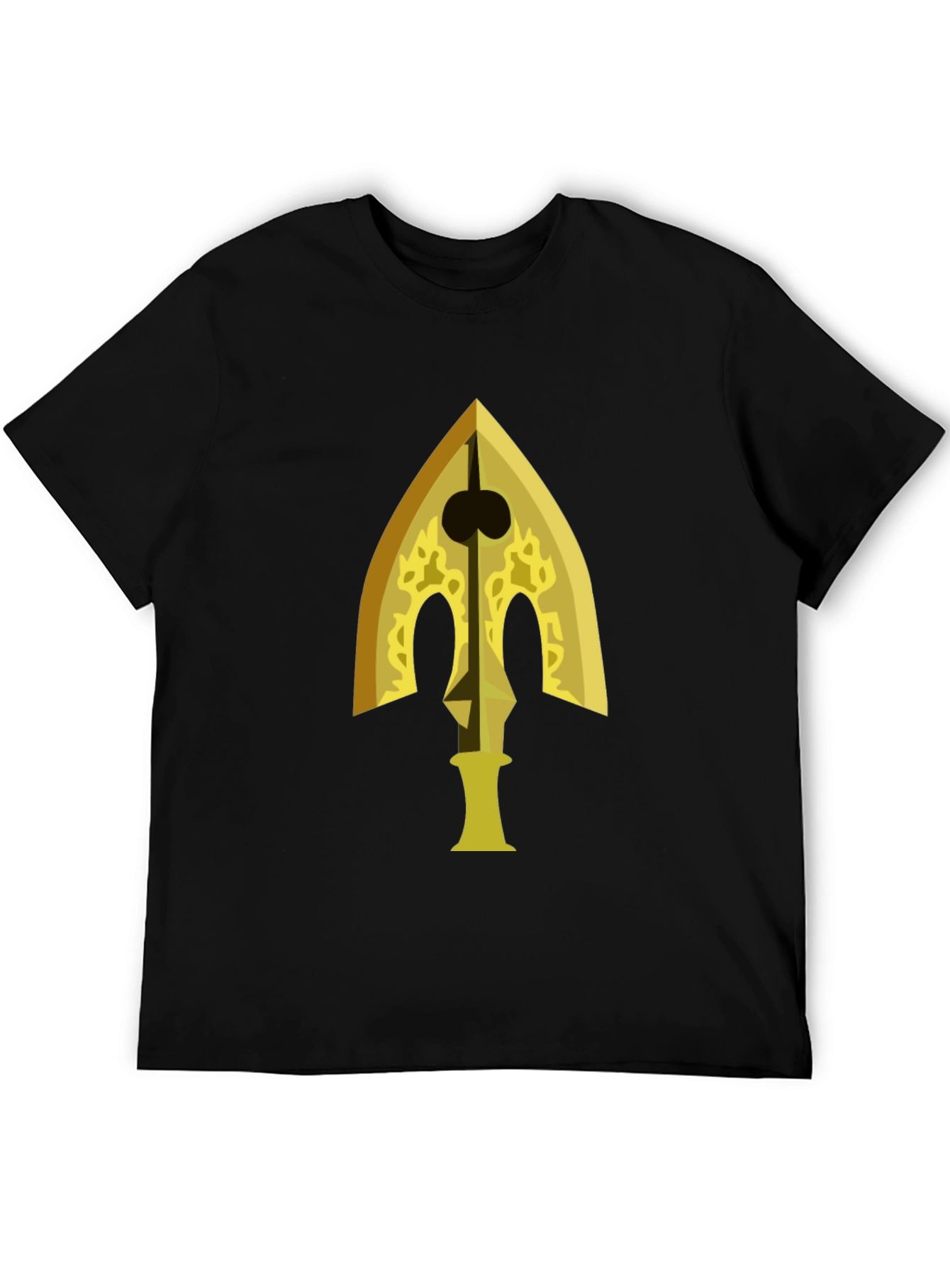 Gold Arrow Graphic Black T-Shirt
