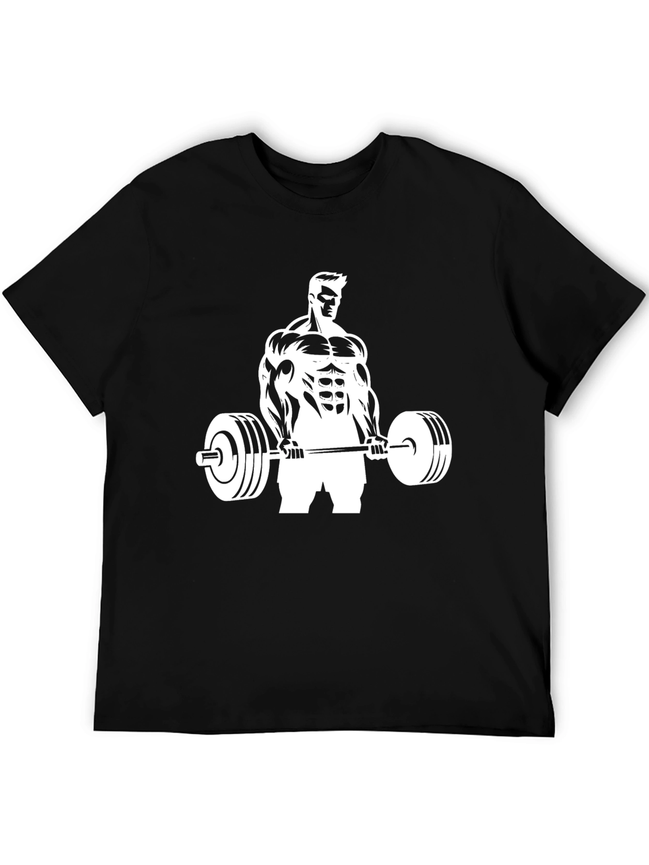 Gym Bodybuilder T-Shirt Black Cotton Fitness Tee