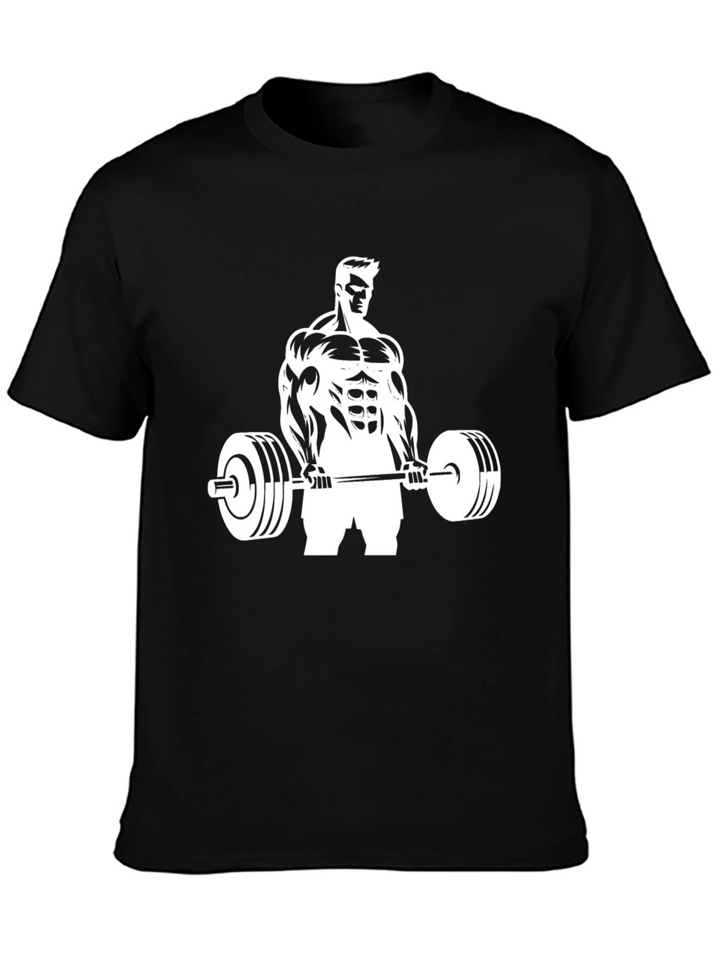 Gym Bodybuilder T-Shirt Black Cotton Fitness Tee