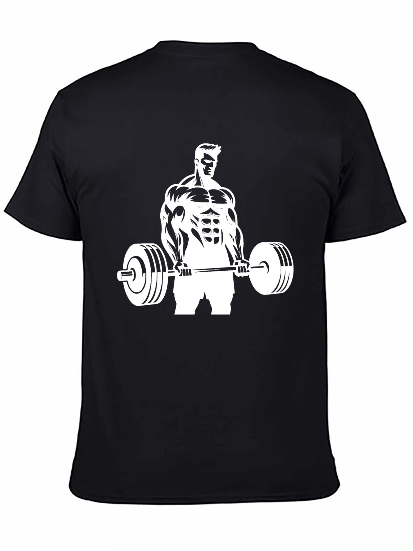 Gym Bodybuilder T-Shirt Black Cotton Fitness Tee