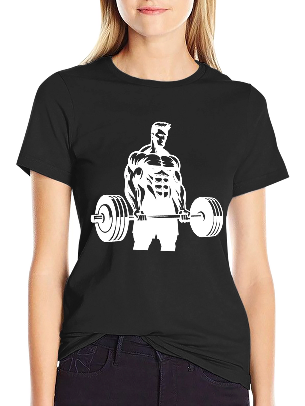 Gym Bodybuilder T-Shirt Black Cotton Fitness Tee