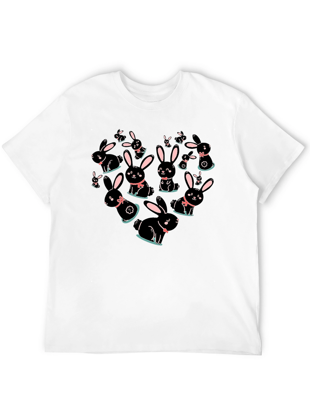 Cute Bunny Heart Graphic T-Shirt