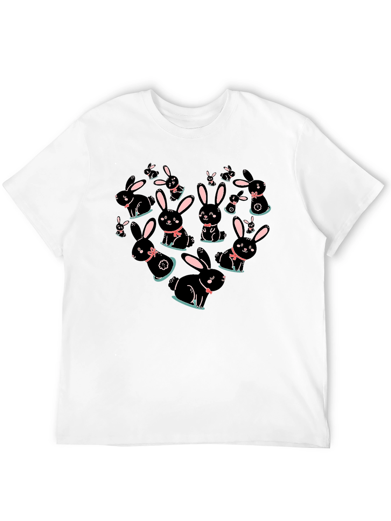 Cute Bunny Heart Graphic T-Shirt