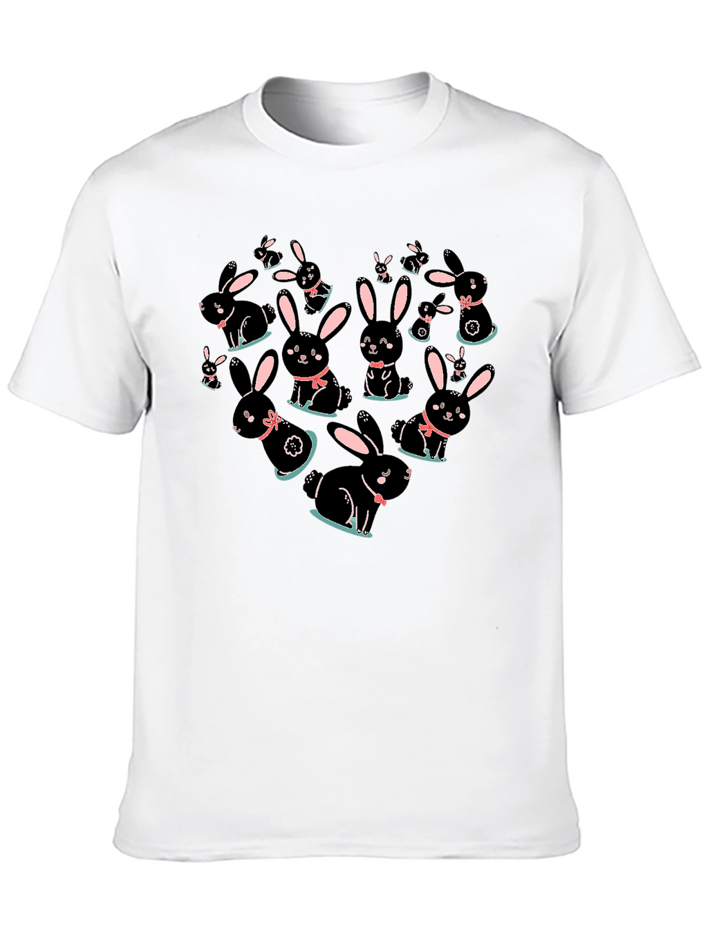 Cute Bunny Heart Graphic T-Shirt