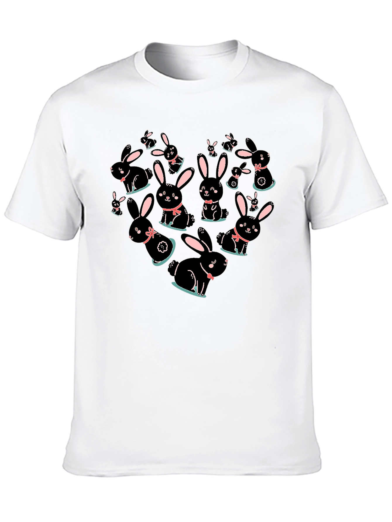 Cute Bunny Heart Graphic T-Shirt