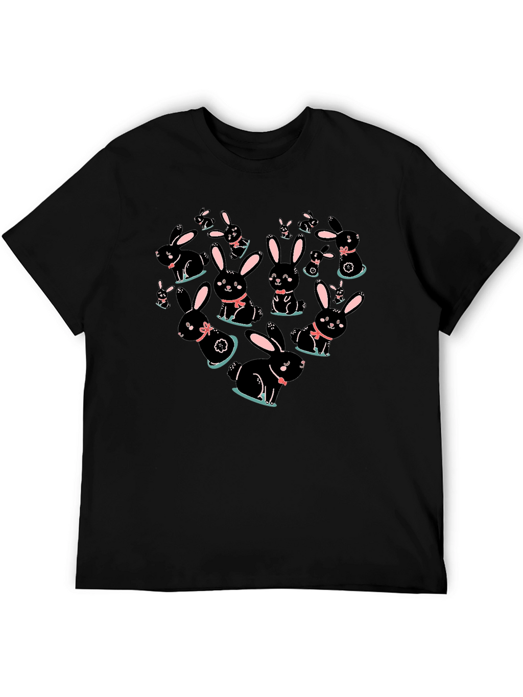 Cute Bunny Heart Graphic T-Shirt