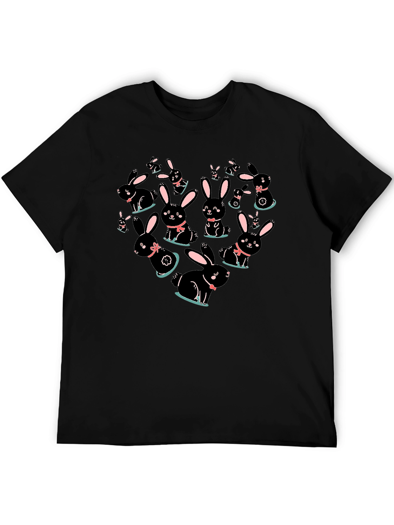 Cute Bunny Heart Graphic T-Shirt
