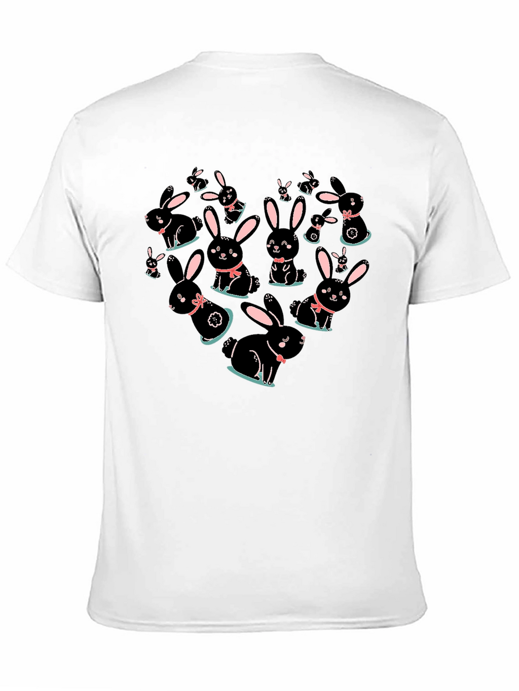 Cute Bunny Heart Graphic T-Shirt