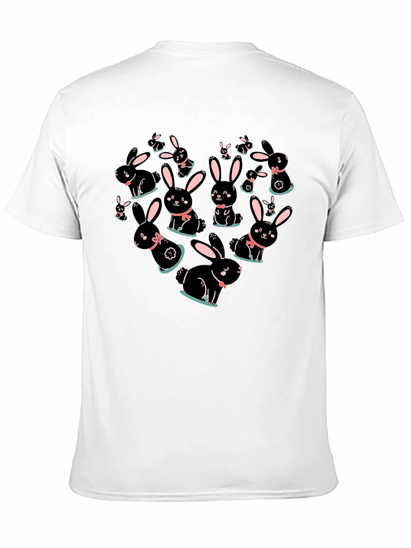 Cute Bunny Heart Graphic T-Shirt