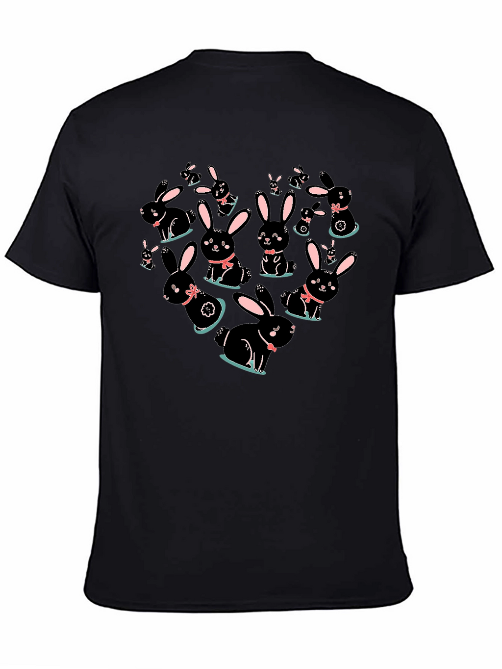 Cute Bunny Heart Graphic T-Shirt