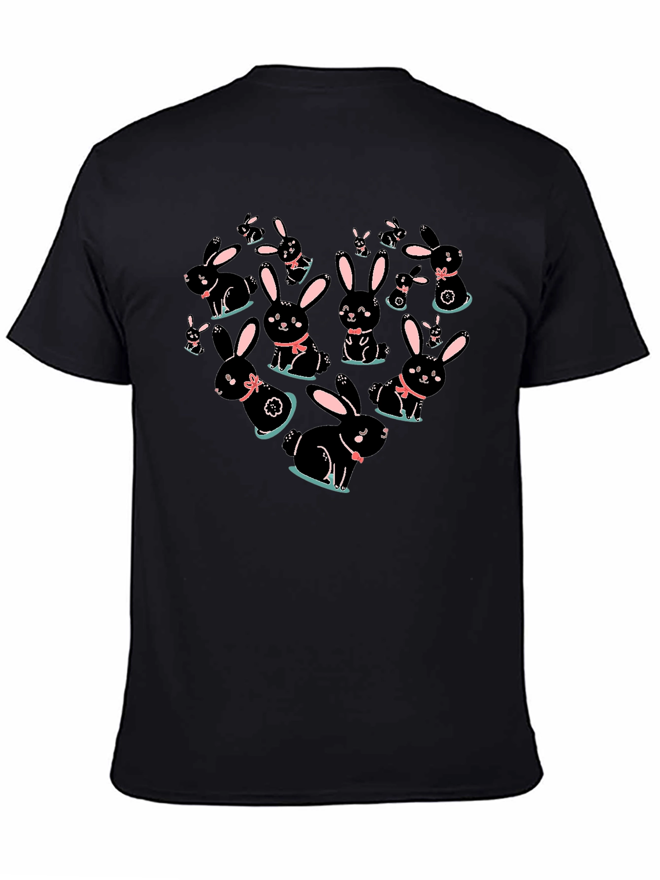 Cute Bunny Heart Graphic T-Shirt