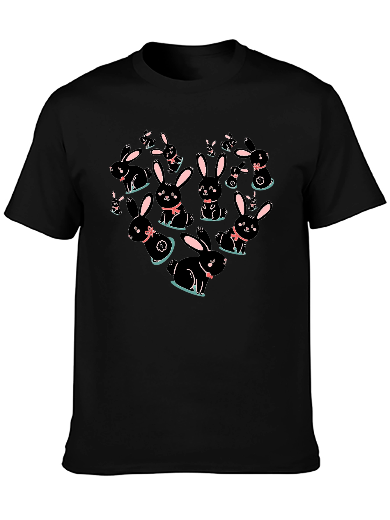 Cute Bunny Heart Graphic T-Shirt