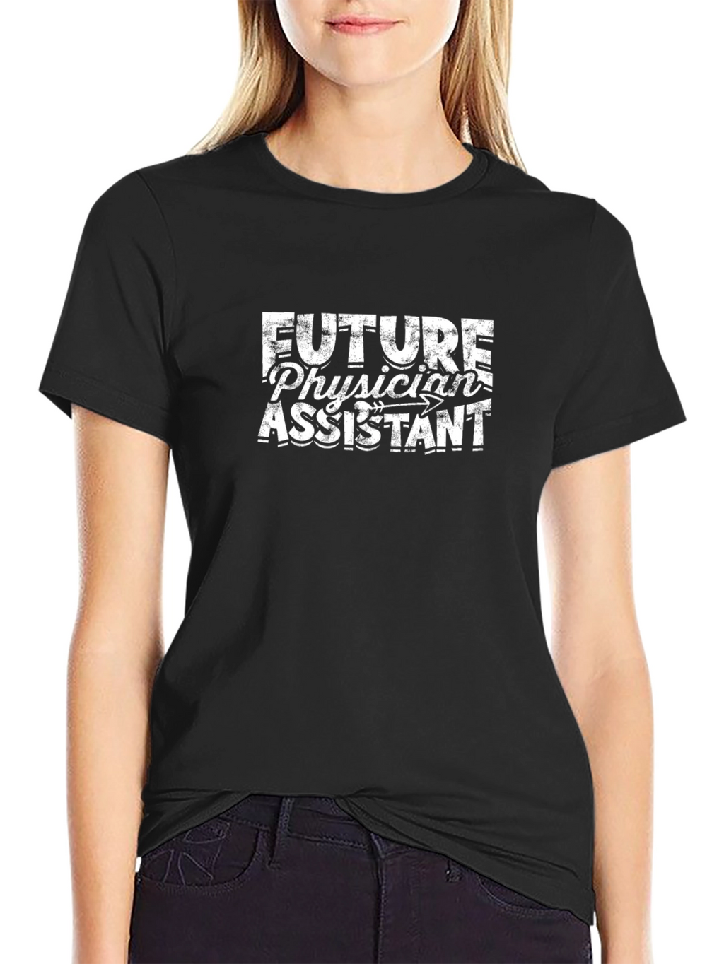Future Physician Assistant Black Graphic T-Shirt
