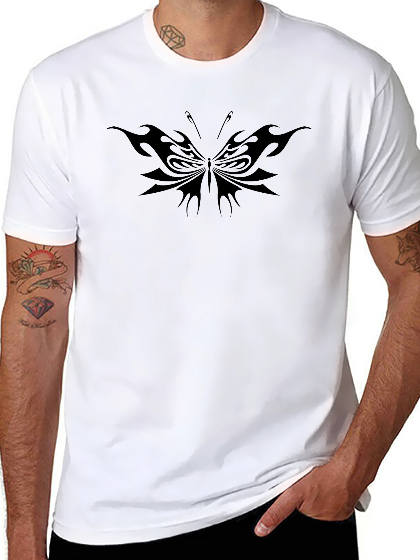 Black Butterfly Graphic Tee - Classic Fit