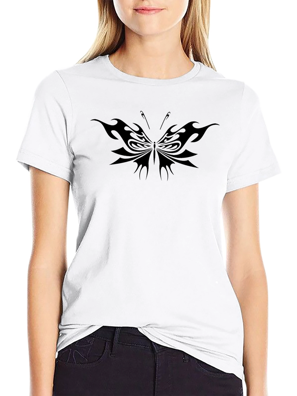Black Butterfly Graphic Tee - Classic Fit