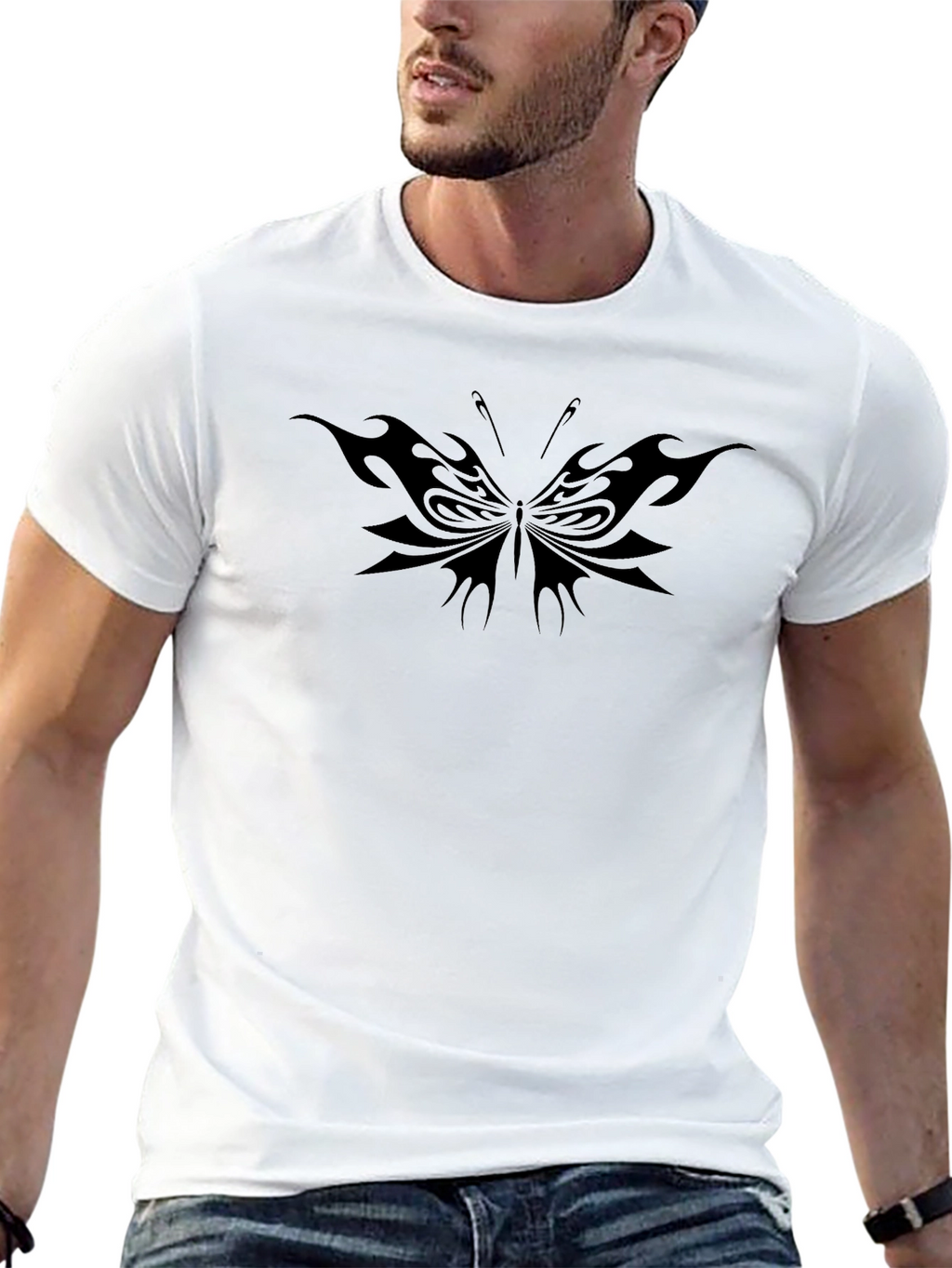 Black Butterfly Graphic Tee - Classic Fit