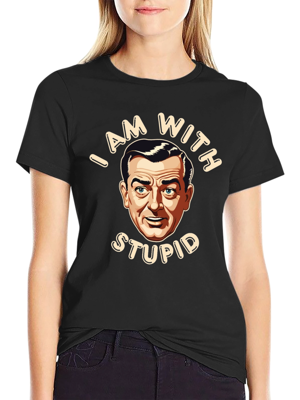 I Am With Stupid Graphic T-Shirt