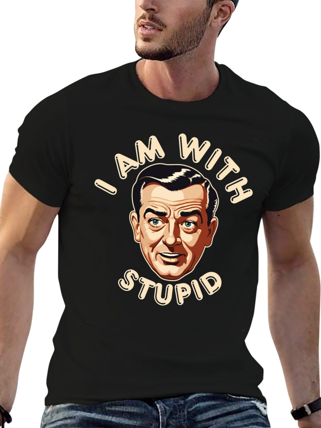 I Am With Stupid Graphic T-Shirt
