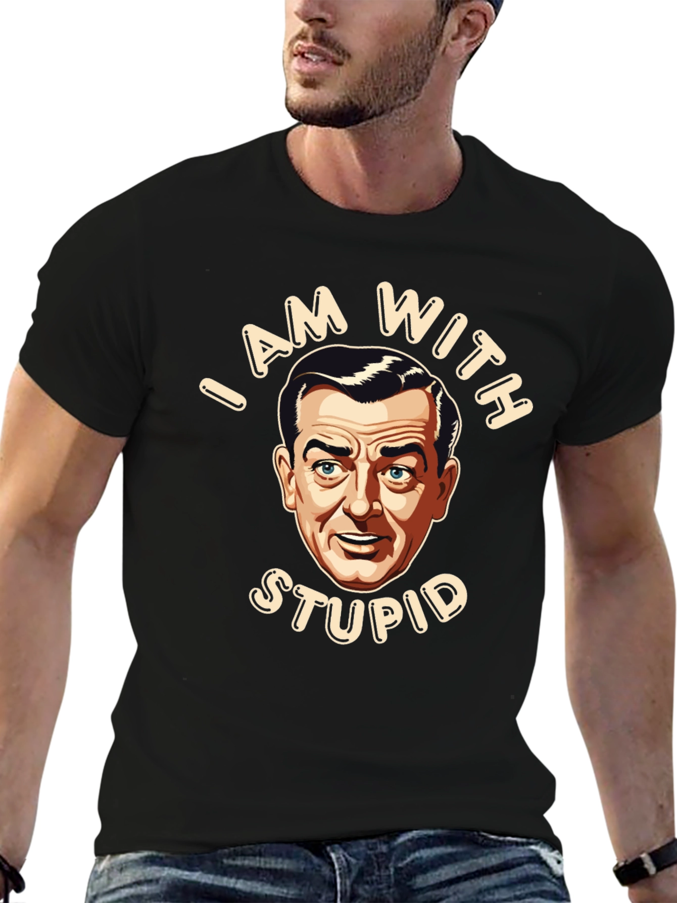 I Am With Stupid Graphic T-Shirt