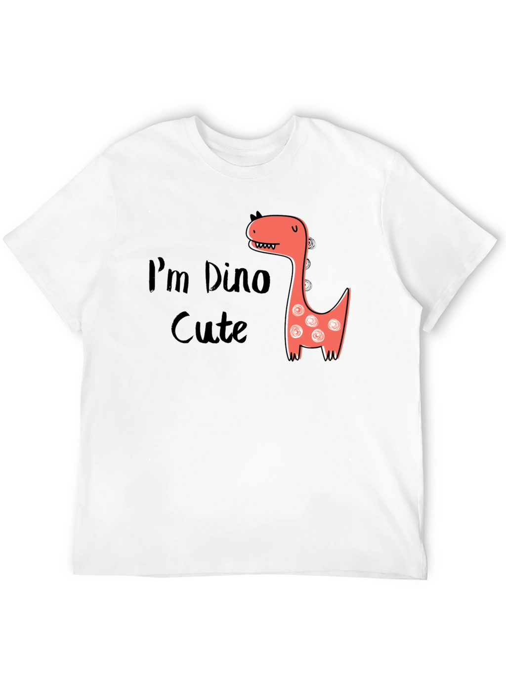 Im Dino Cute Graphic Tee - Black