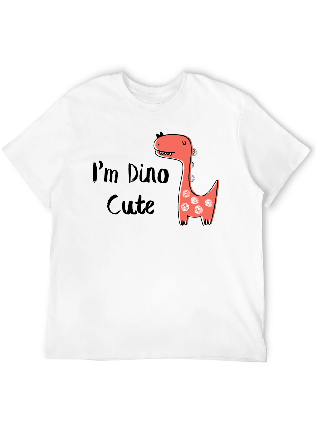 Im Dino Cute Graphic Tee - Black
