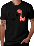 Im Dino Cute Graphic Tee - Black