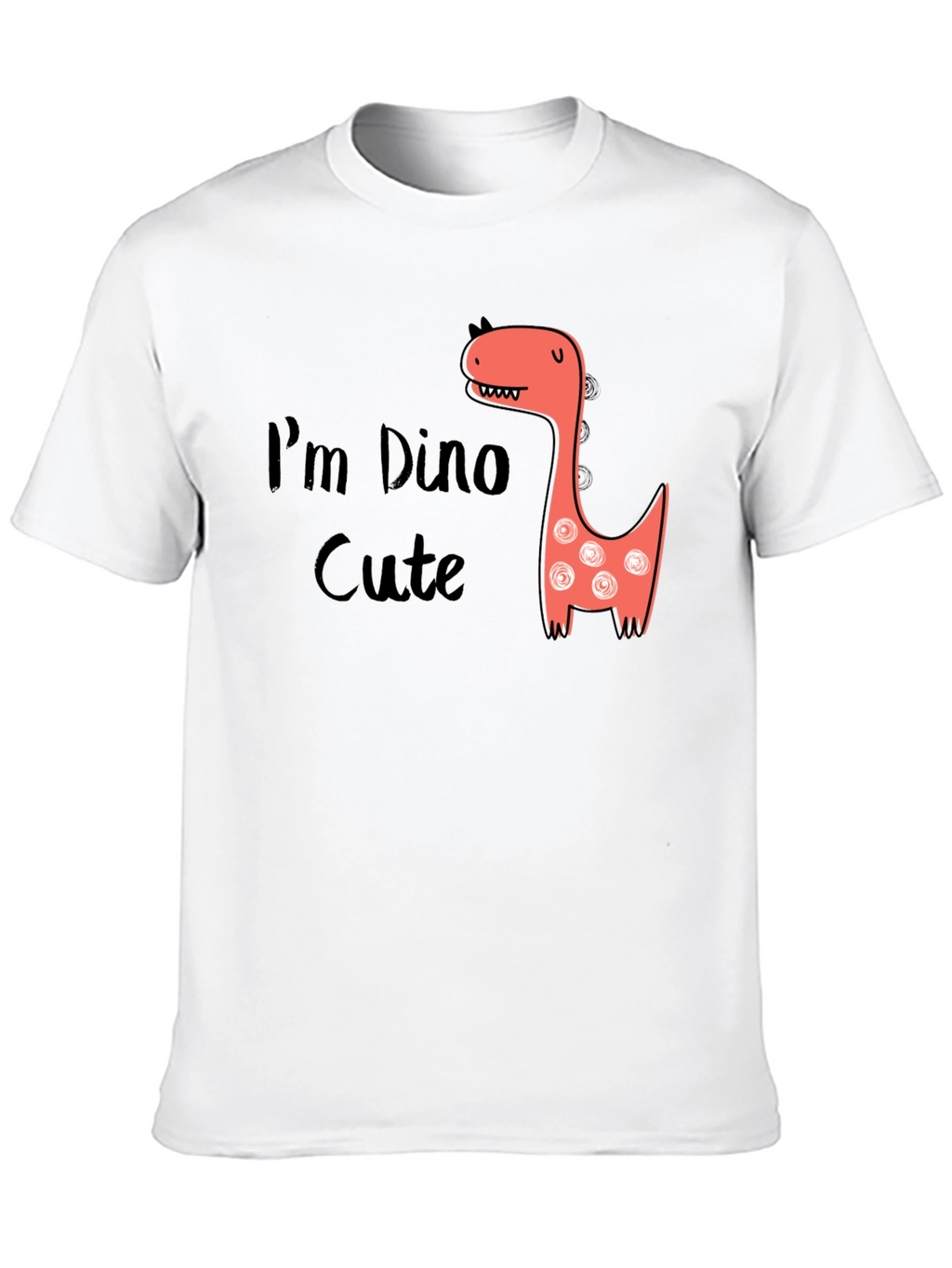 Im Dino Cute Graphic Tee - Black