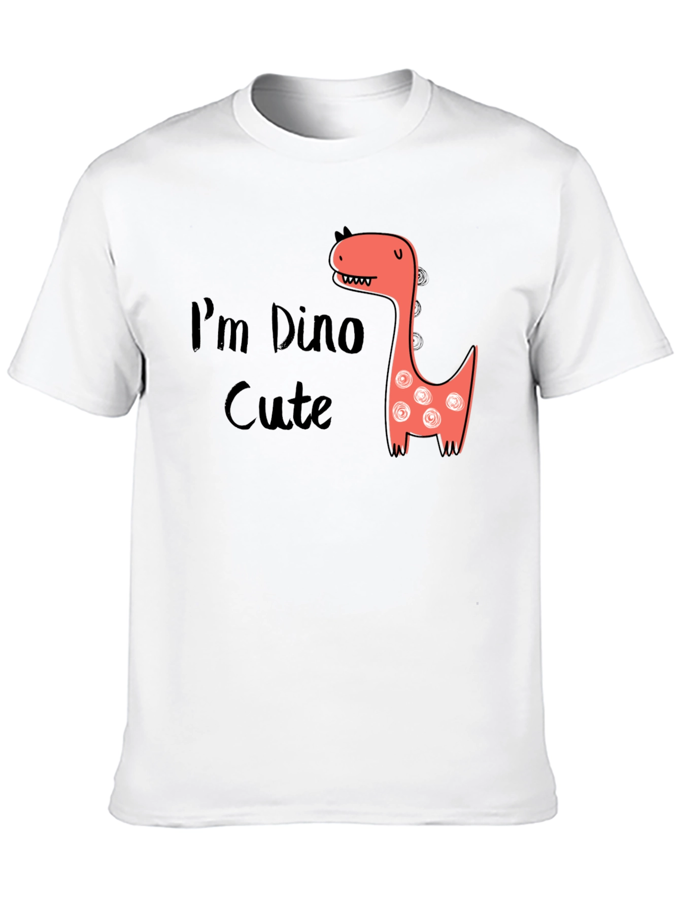 Im Dino Cute Graphic Tee - Black
